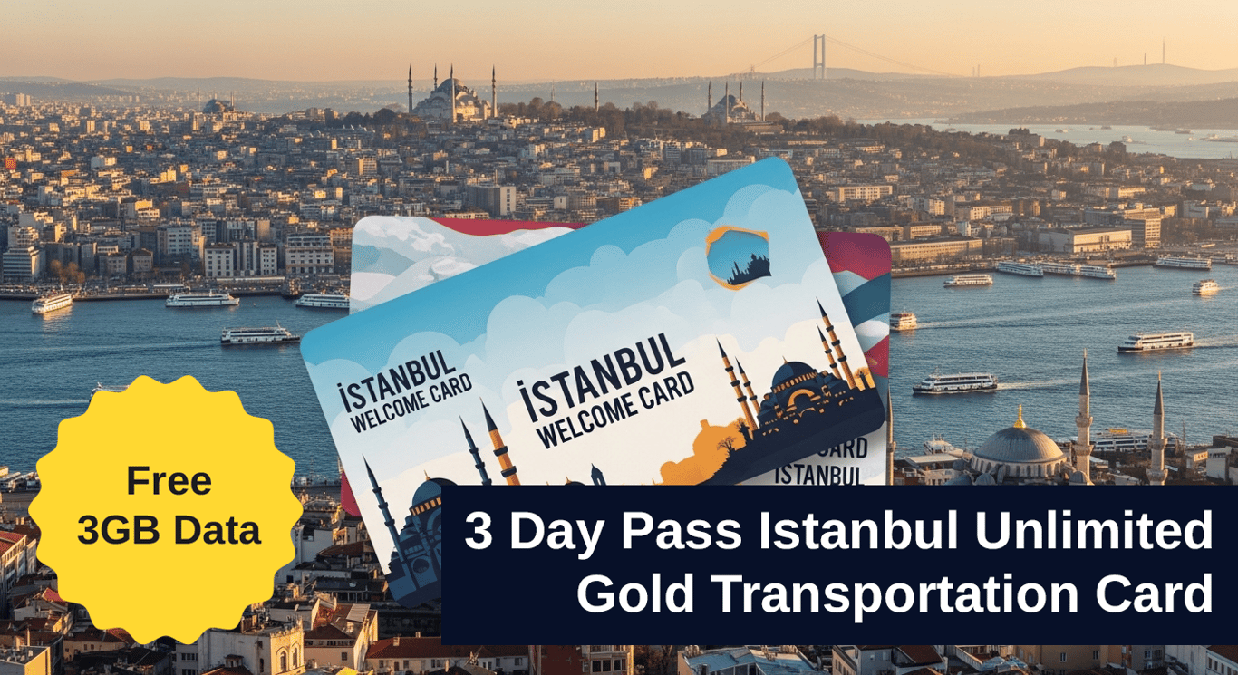 Service image for 3 Day Pass  Istanbul Unlimited Gold Transportation Card