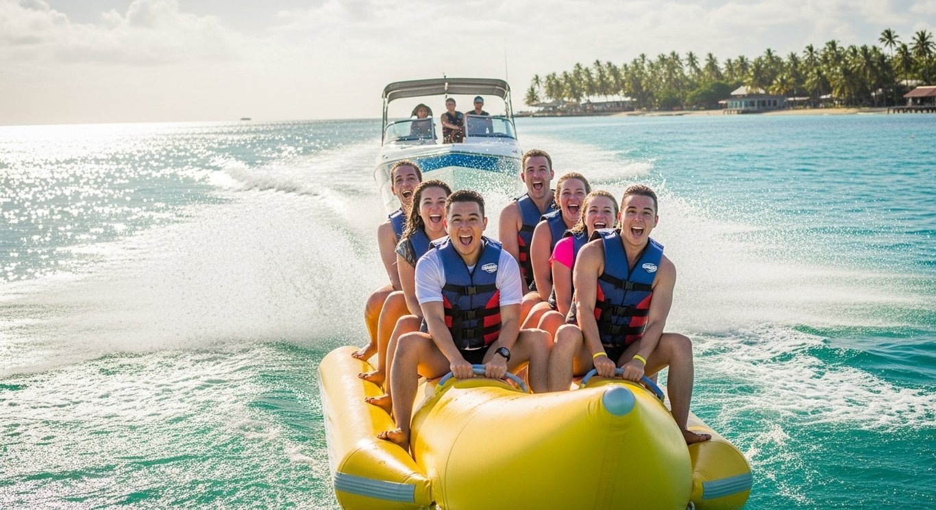 Service image for Wassersportaktivitäten – Banana Boat oder Schlauchbootfahrt mit Transfers