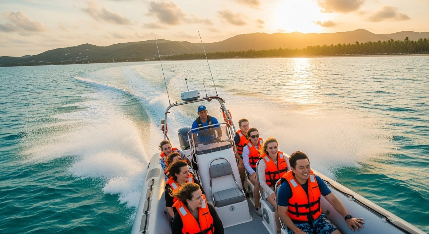 Service image for Wassersport – Speedboot-Tour (Mehr als 6 Personen)