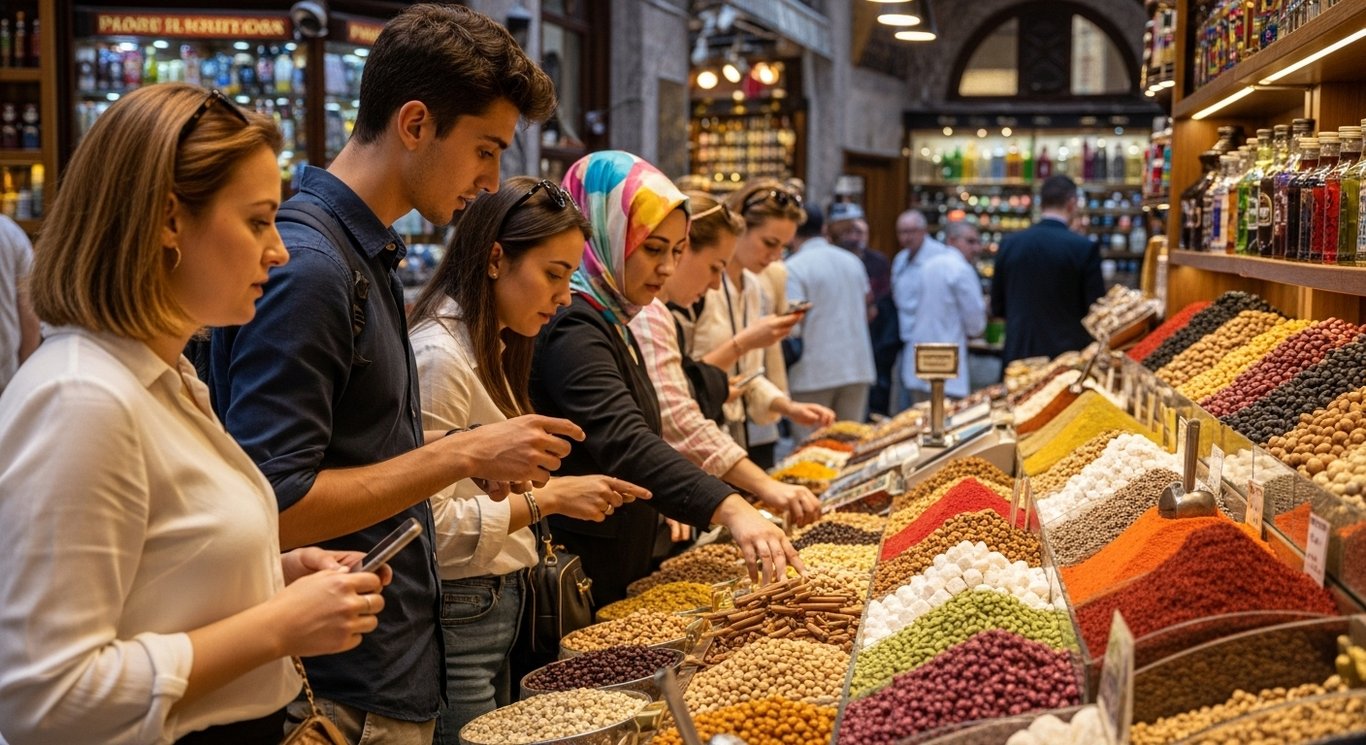 イスタンブールの伝統料理ツアー – エジプシャンバザールからカドキョイ市場へ