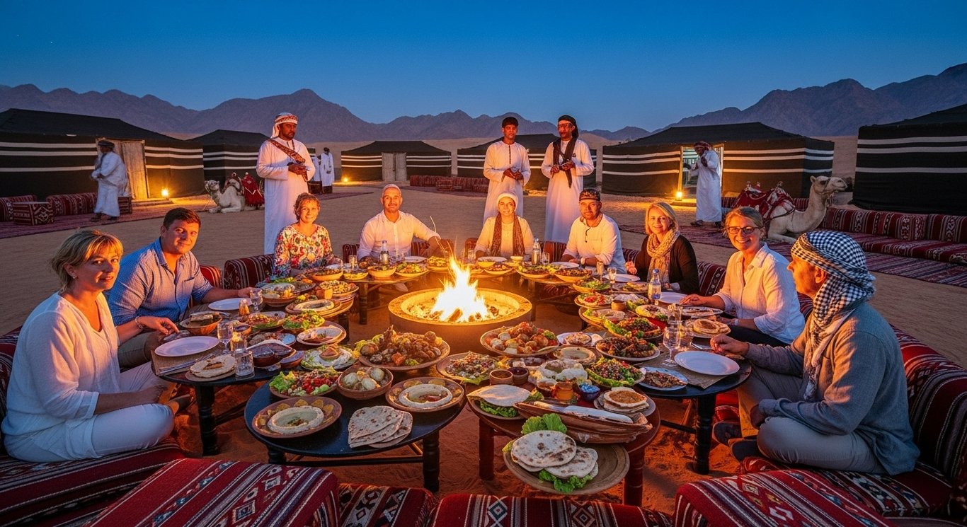 Service image for Beduinisches Abendessen – Tee, Abendessen & Orientalische Show – Abendliche Erfahrung