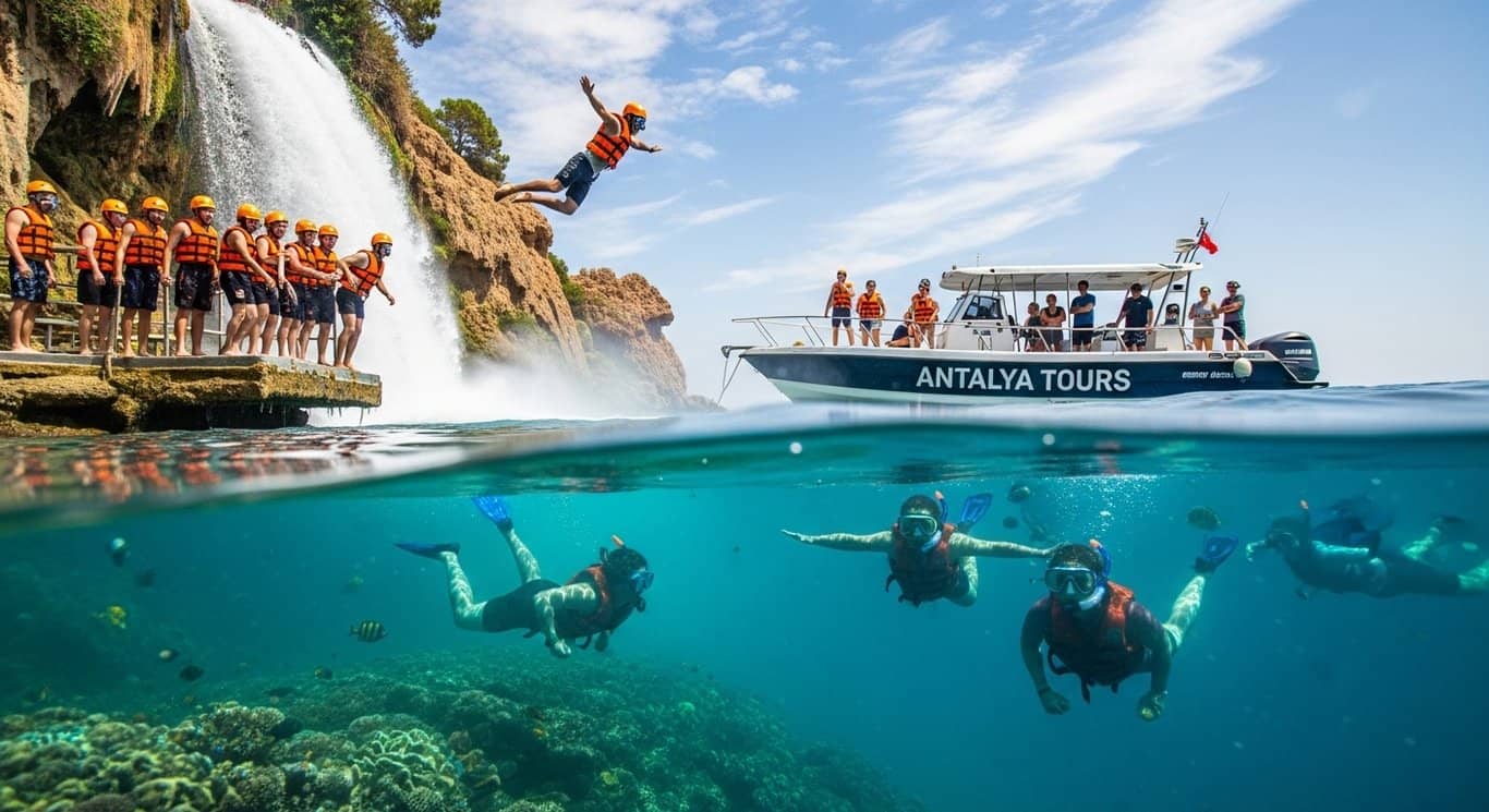 Passeio de Mergulho e Snorkel na Cachoeira de Antalya