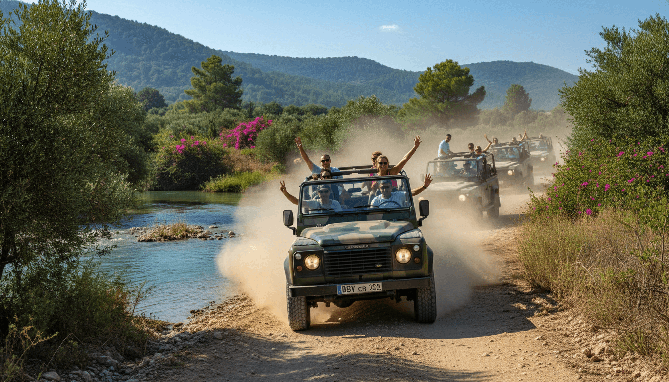 Cruzeiro & Safari: Safari de Jipe e Passeio de Barco em Bodrum