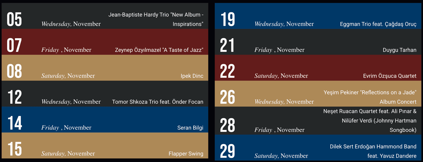 Jazz Nights at Pera 77 – Live Music & Dining in Istanbul