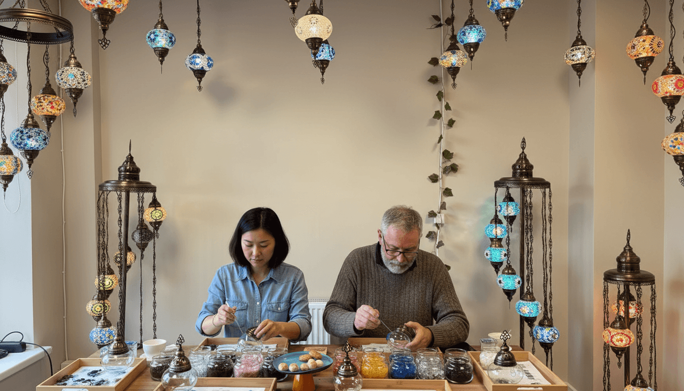 Cappadocië Mozaïek Glazen Lamp Workshop – Geïnspireerd door de feeënschoorstenen