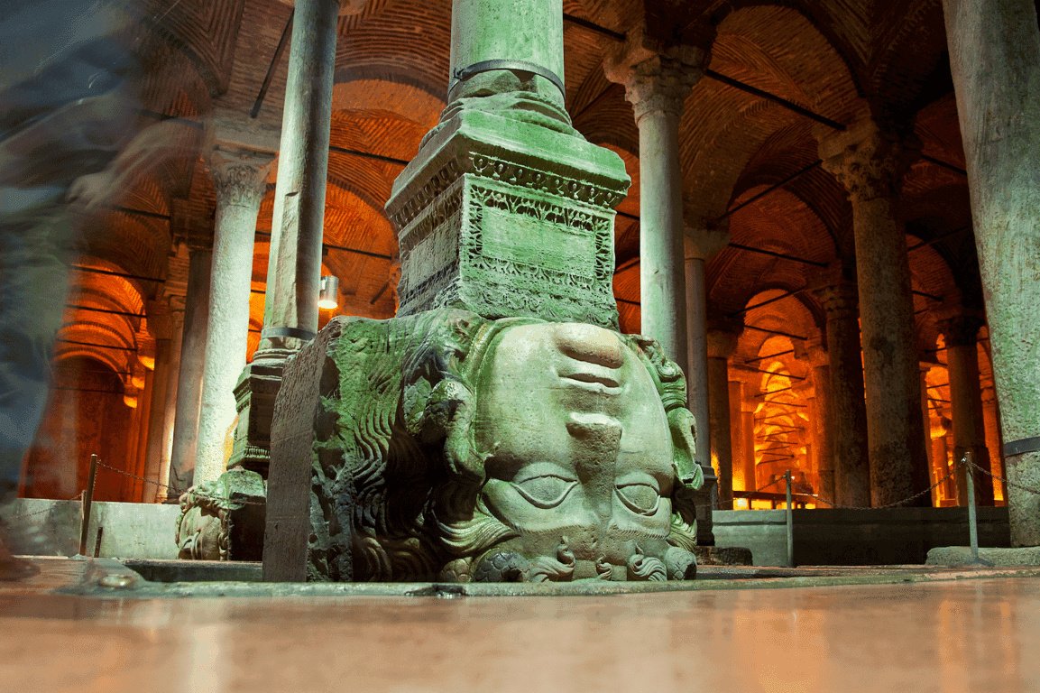 伊斯坦布尔巴西利卡地下水宫（Yerebatan）夜间游览