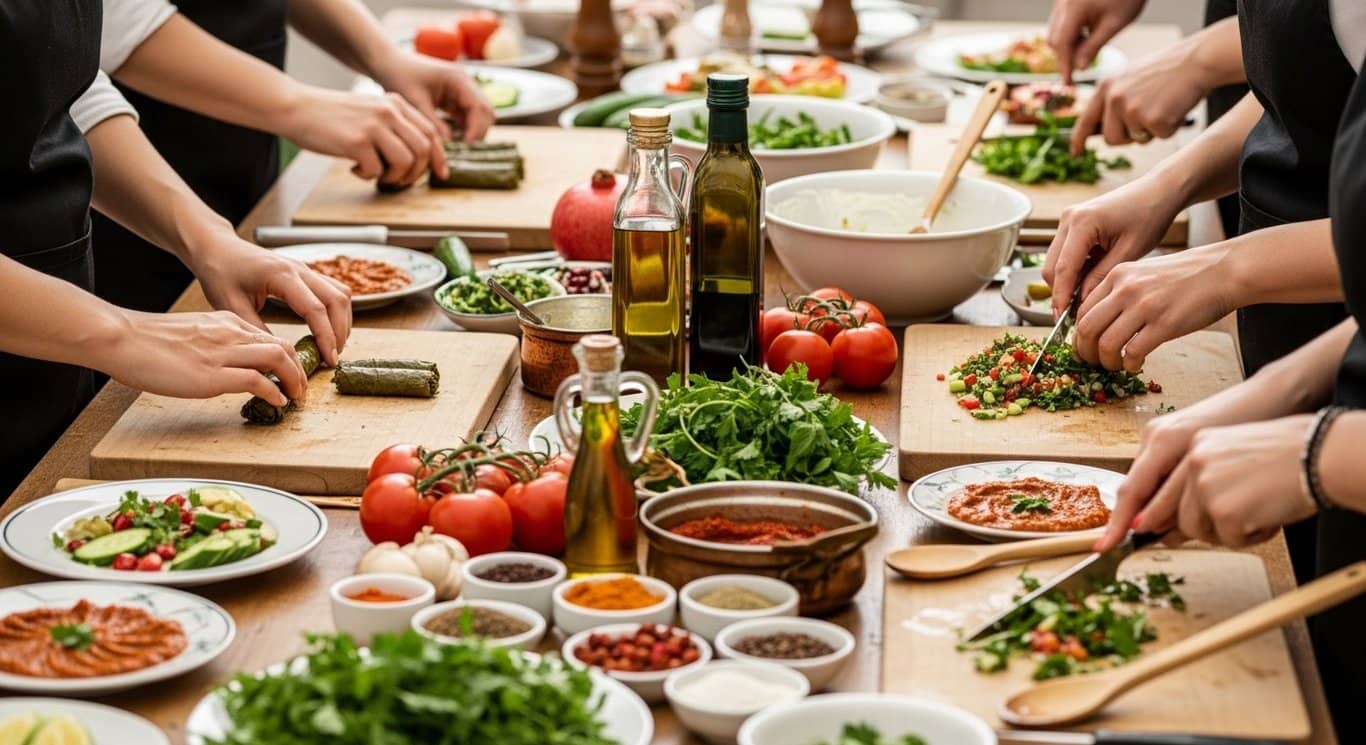 Мастер-класс по приготовлению и дегустации турецкого мезе в Галате