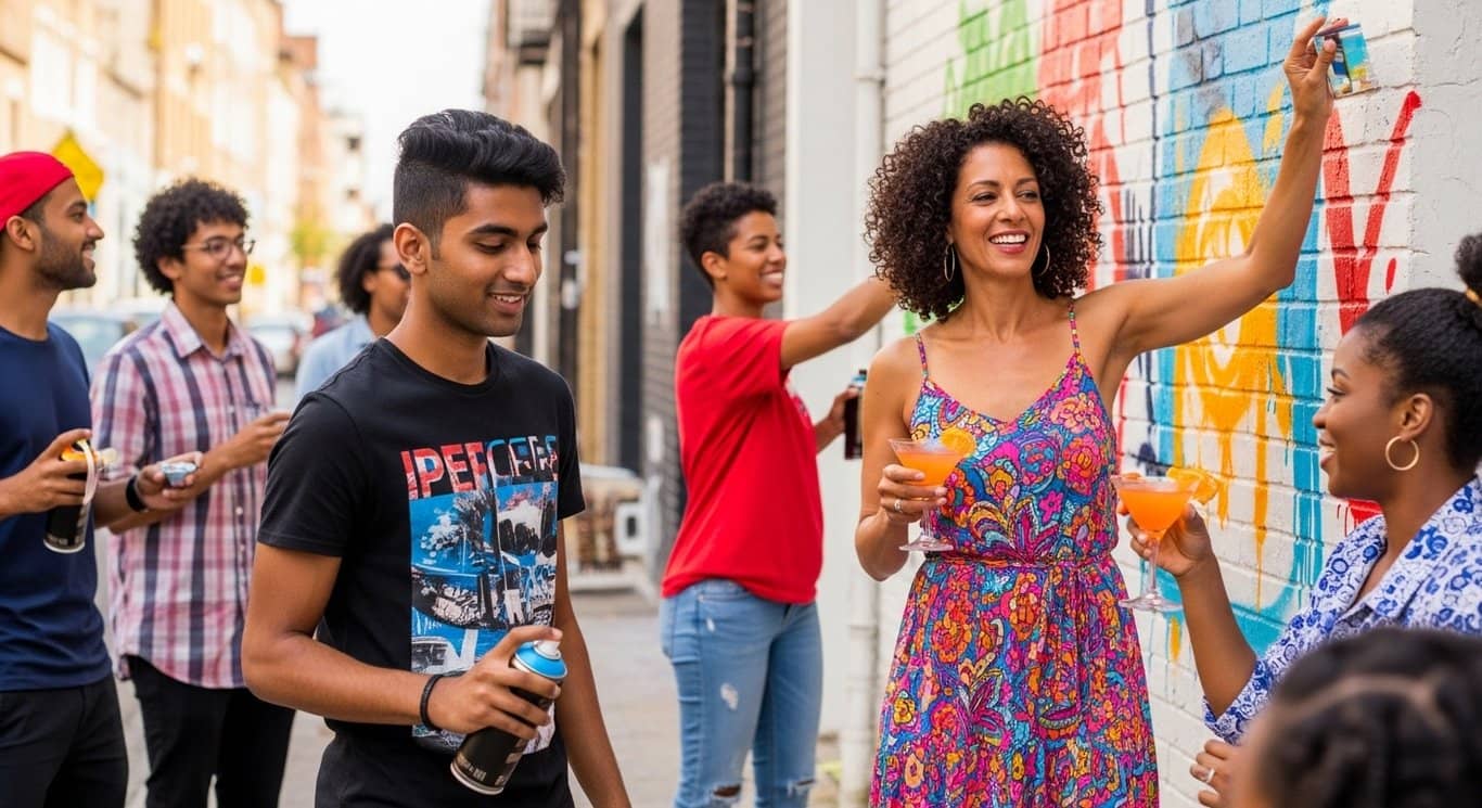 在伊斯坦布尔与当地人预订涂鸦和鸡尾酒体验