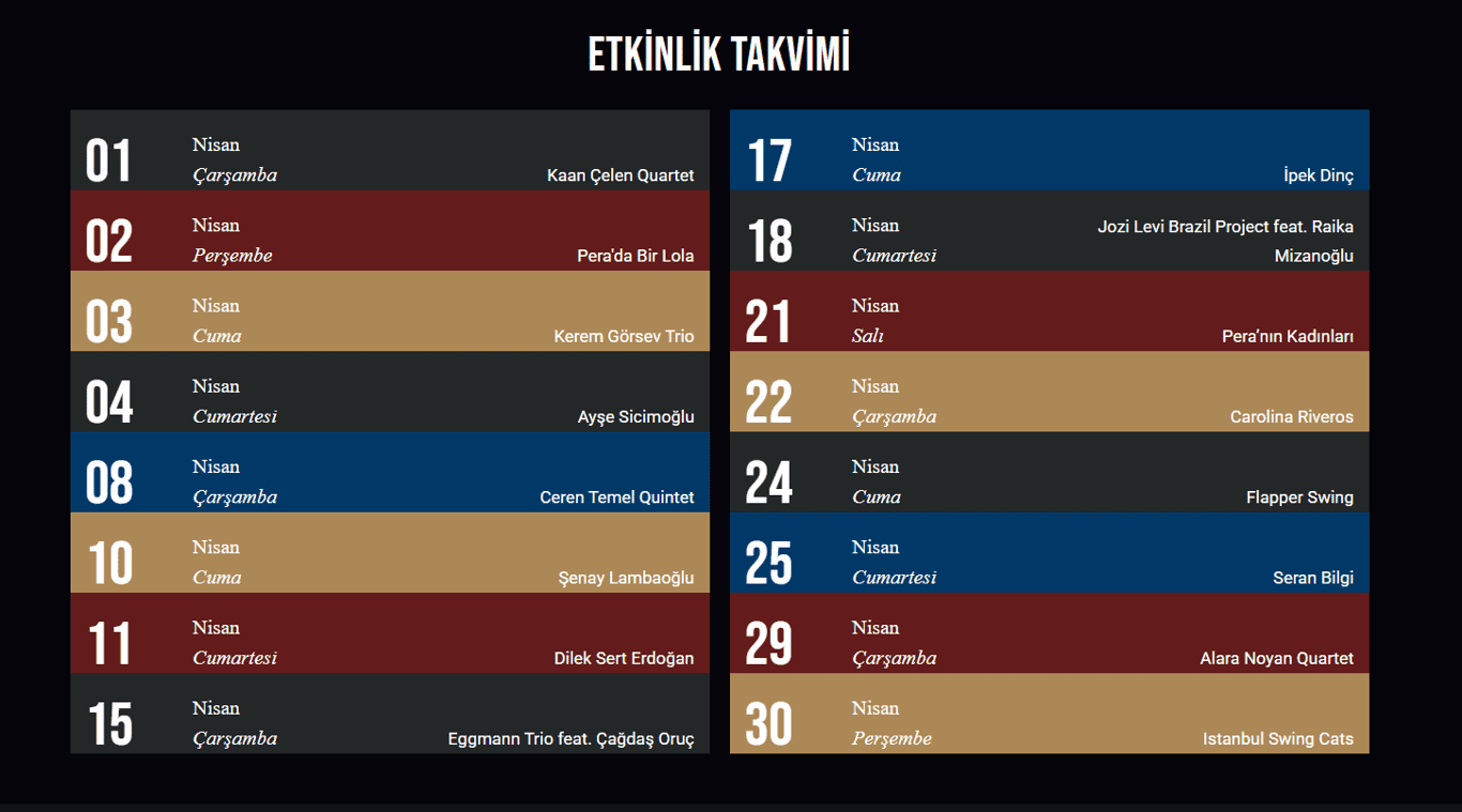 Noites de Jazz no Pera 77 - Música ao vivo e jantar em Istambul