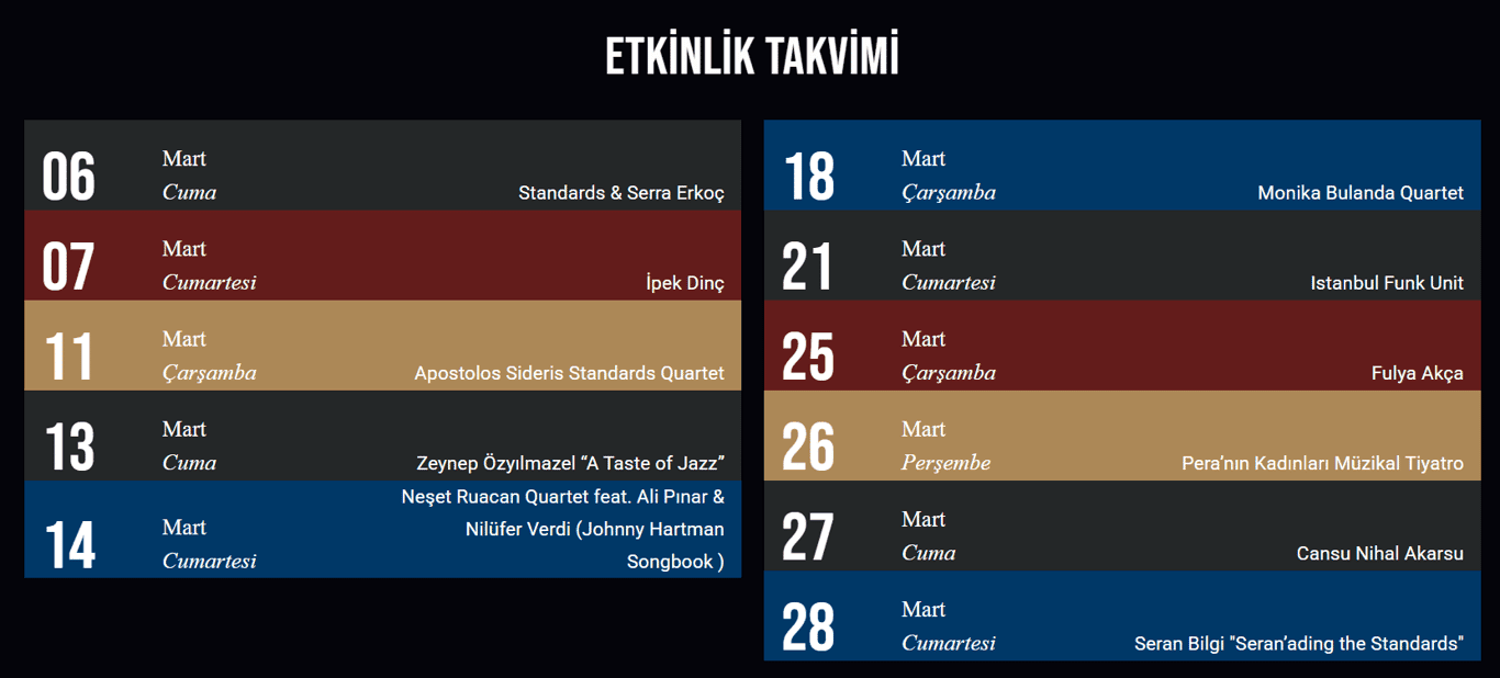 Jazz Nights im Pera 77 - Live-Musik und Essen in Istanbul