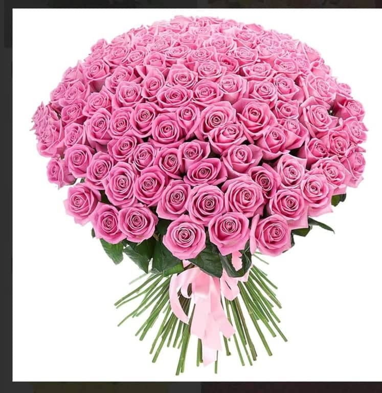 101个粉色玫瑰花盒 - 当天送达的新鲜花卉