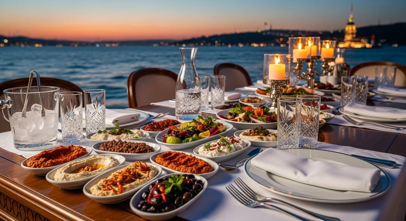 Menu de Meze do Four Seasons Bosphorus (Todo Domingo)