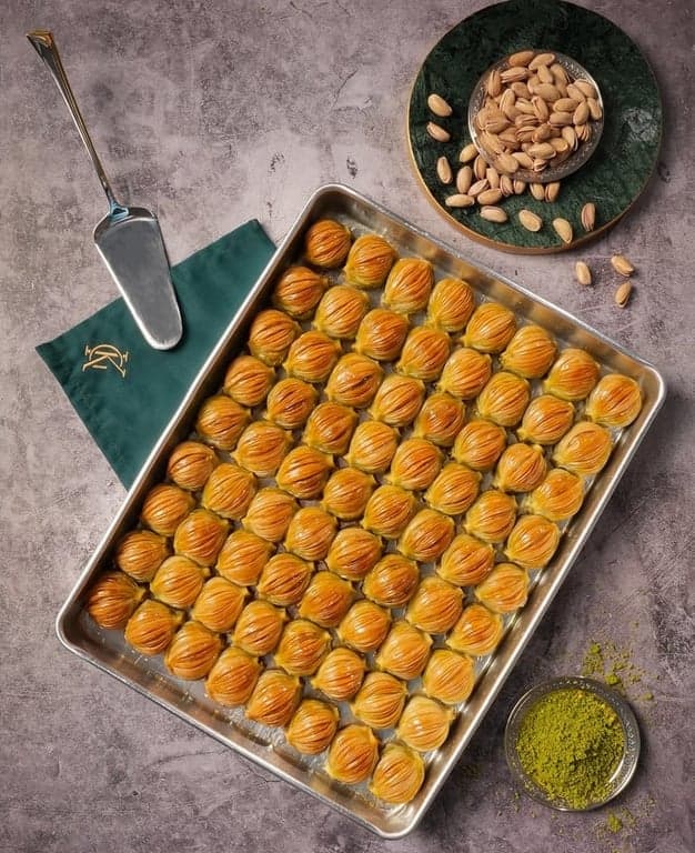 Baklavas de Midye con Pistacho en Estambul