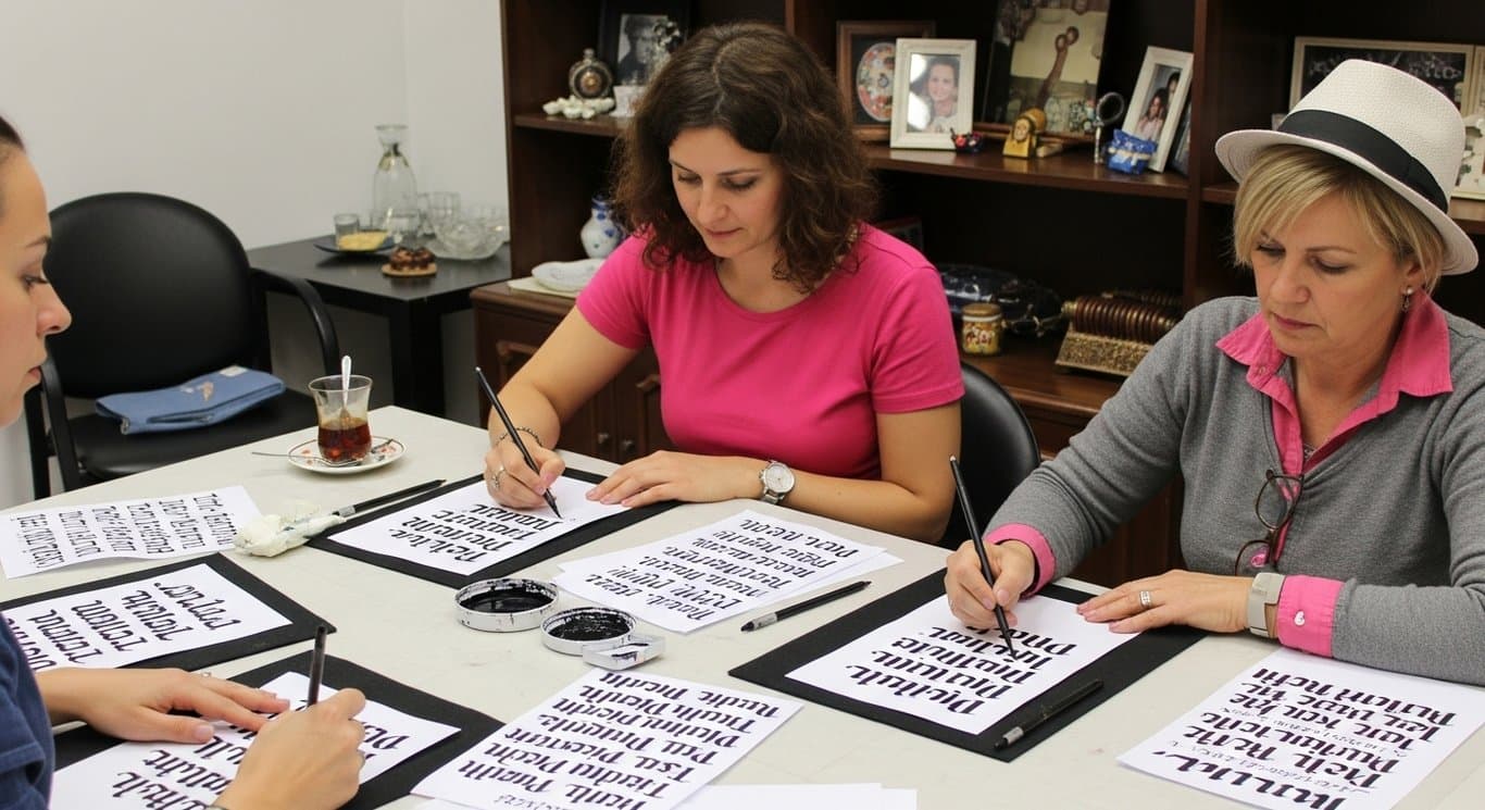 Masterclass de Caligrafia Otomana (Hat) em Istambul