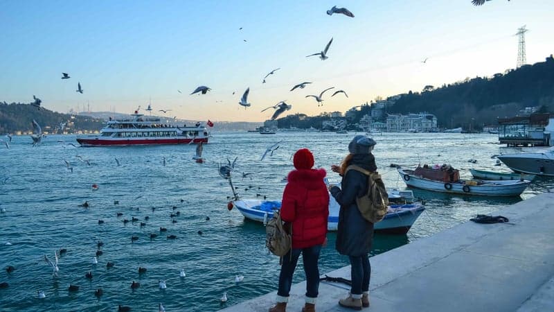伊斯坦布尔公共博斯普鲁斯海峡游船：半天下午游览