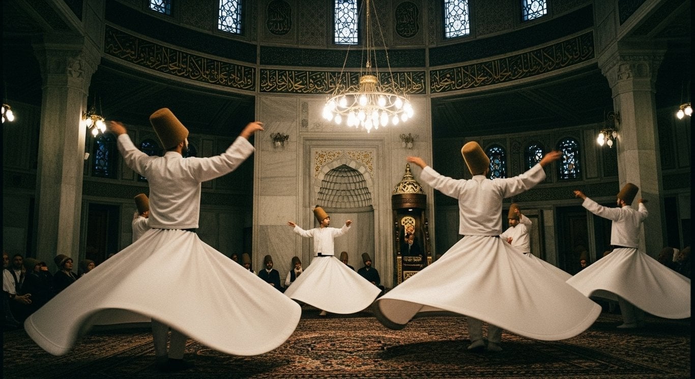 境界を超えて：回転するダルヴィーシュの儀式の精神的意義